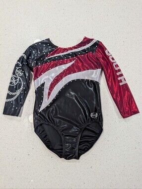 BEAUTIFUL Zone Ozone gymnastics Leotard AL Large South Competition Team Maroon